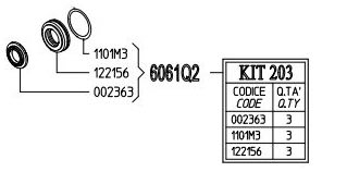 Kit 203 Udor - Kit bagues laiton - Référence 6061Q2