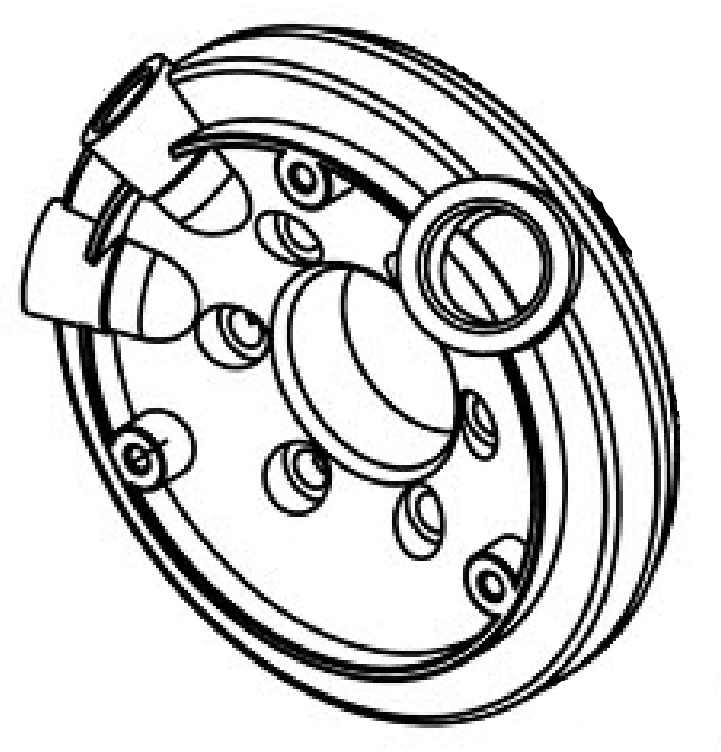 Flasque pompe APS 51, APS 61, APS 71, APS 96 - Référence 1009 0202