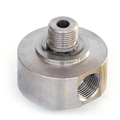 Raccord tournant 90° - inox - Entrée 3/8 F - Sortie 1/4 mâle pour potence 360°