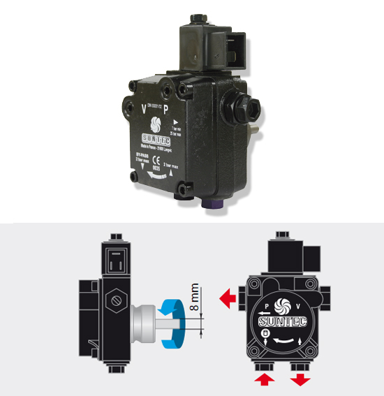 Pompe de bruleur fioul sans electrovanne - Suntec | Suntec