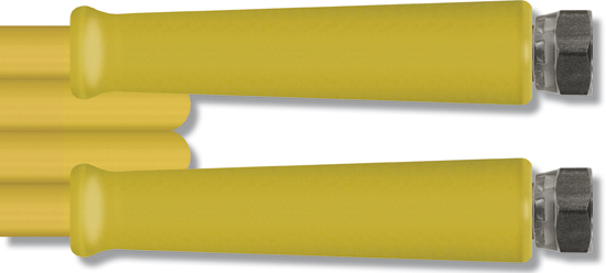 Flexible H.P. alimentaire 15m galva - Acier zingué, 2 tresses métaliques 350 bar, 121°C 