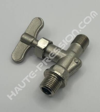Vanne, robinet basse pression - 1/4 Mâle - 1/4 Mâle