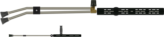 Double-lance avec demi-coquilles ST-9 & poignée latérale, robinet vertical St-53 et protège-buse ST-
