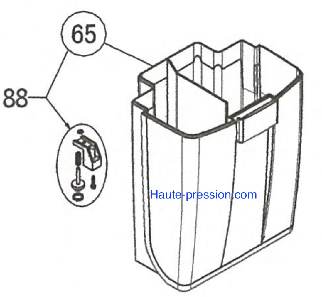 Réservoir d'eau transparent pour LINDHAUS LW30, LW38 Référence 087884181