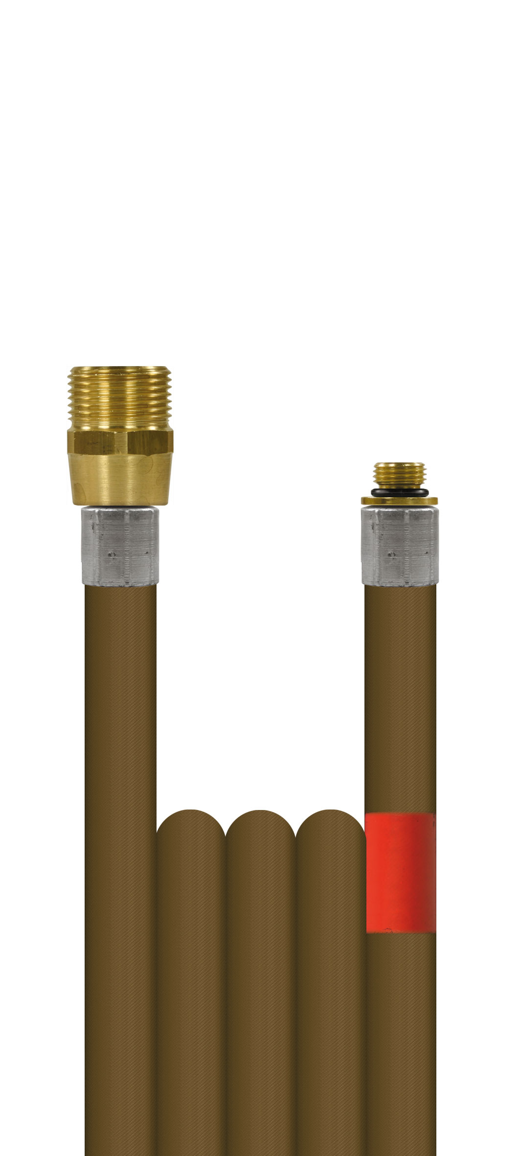 Furet nettoyeur haute pression 20 mètres, 300 bar 99°C, tresse métallique DN4, M22 Mâle - 1/8 Mâle