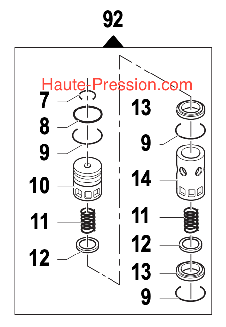 KIT DE CLAPETS POUR POMPE - HPP  5025 0036