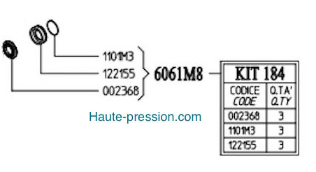 Kit 184 - Kit bague laiton -  Référence 6061M8