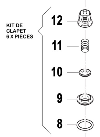 Kit de clapet complet référence Comet :  1220 0072