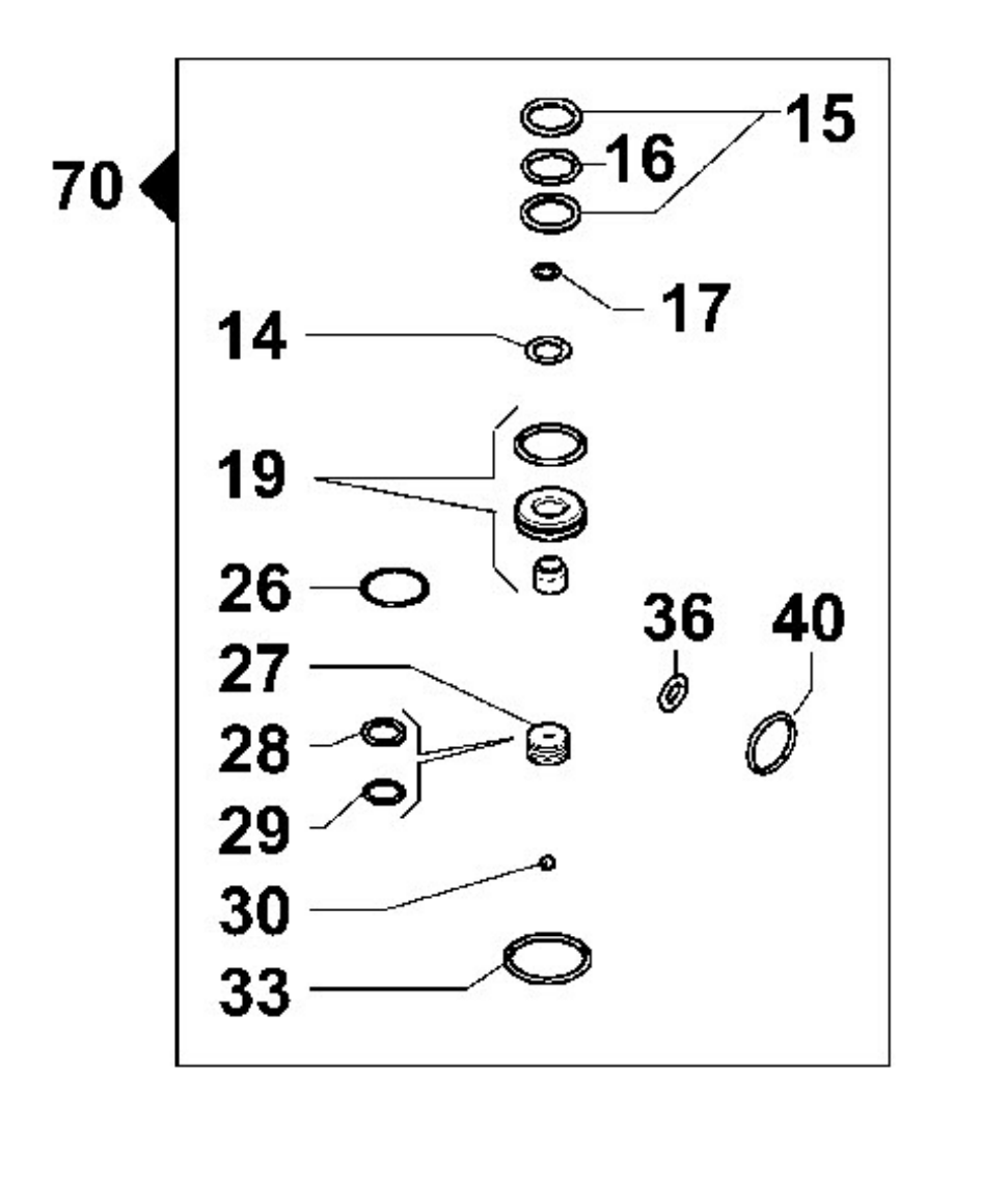 Kit de réparation pour valve de réglage - Comet 5015 0025