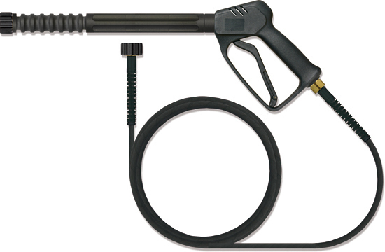 Pistolet professionnel max. 210 bar, 25l/mn 100°C Flexible polyamide 6-160 8 mètres