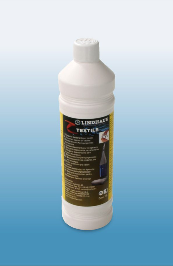 Nettoyant détachant moquette et textile pour injection/extraction - Lindhaus TEXTILE  31850000  (bidon de 1 litre)