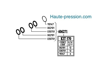 KIT 570 Udor - Kit joint d'eau - Référence 606271