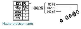 Kit 190 - Kit joint d'étanchéité - Référence  6061N7