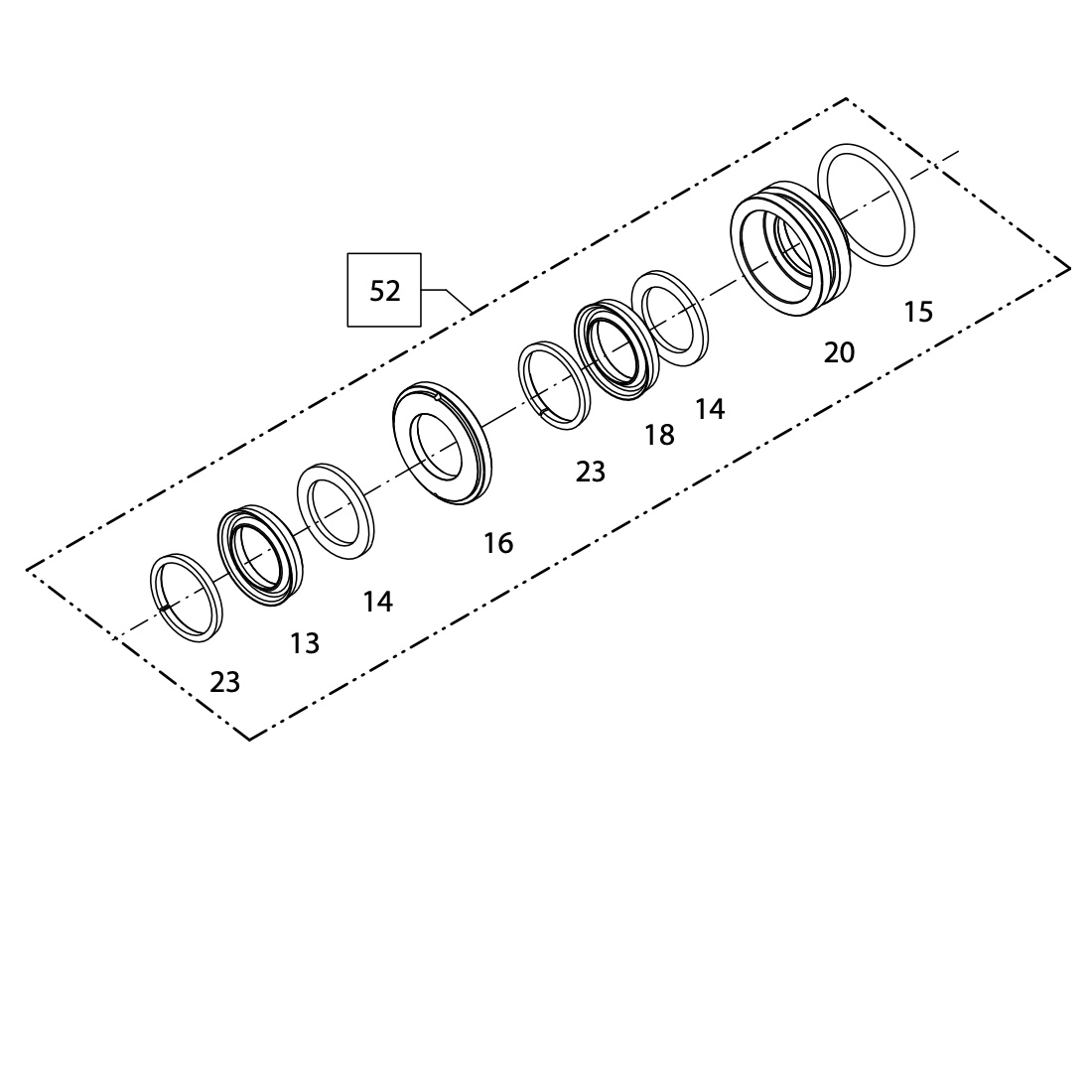 Kit de manchettes (avec pièces en laiton) (therm RP) - Référence 486040