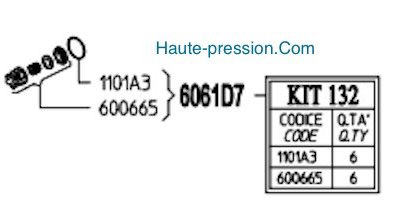 Kit 132 Udor - Kit Valve - Référence 6061D7