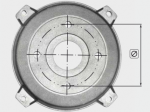 Flasque pour moteur à arbre creux, pour moteur RAVEL H 100 - Entraxe : 87 mm