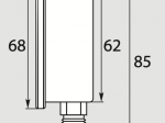 Manomètre diamètre 63 mm, de 0 à 250, entrée 1/4 Mâle verticale, boîtier inox. Type WIKA