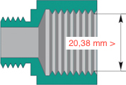 Diamètre M22 Femelle = 20,38 mm