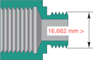 Diamètre 3/8 Mäle = 16,662 mm