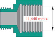 Diamètre 1/4 Femelle = 11,445 mm